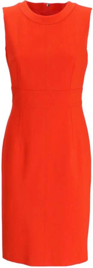 BOSS Midi-jurk met ronde hals Oranje