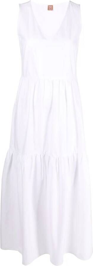 BOSS Midi-jurk met vlakken Wit