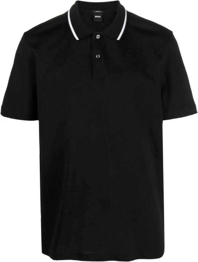BOSS Overhemd met monogram Zwart