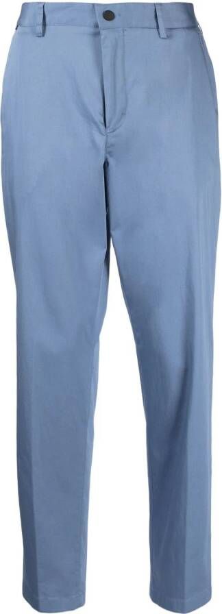BOSS Pantalon met logopatch Blauw