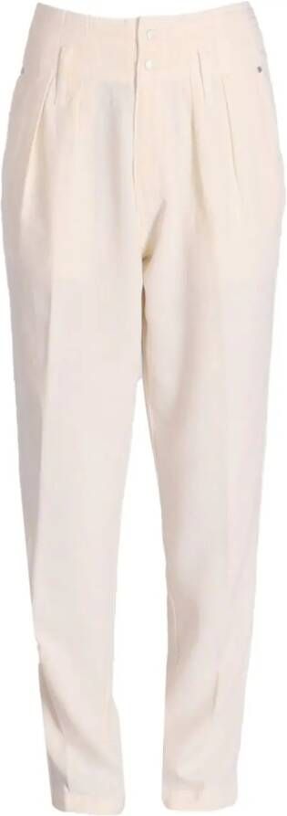 BOSS Pantalon met toelopende pijpen Wit