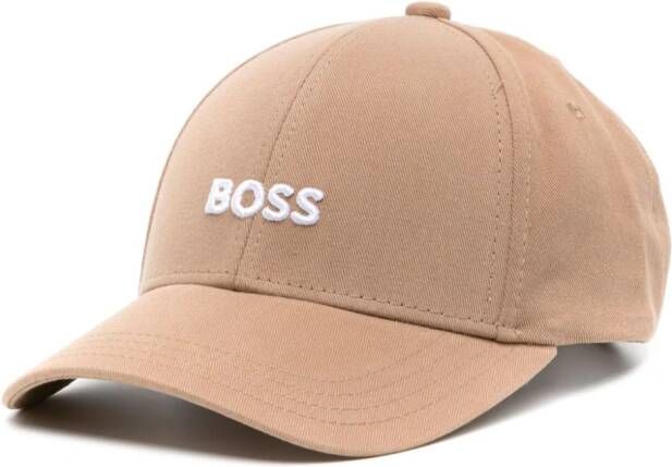 BOSS Pet met geborduurd logo Bruin