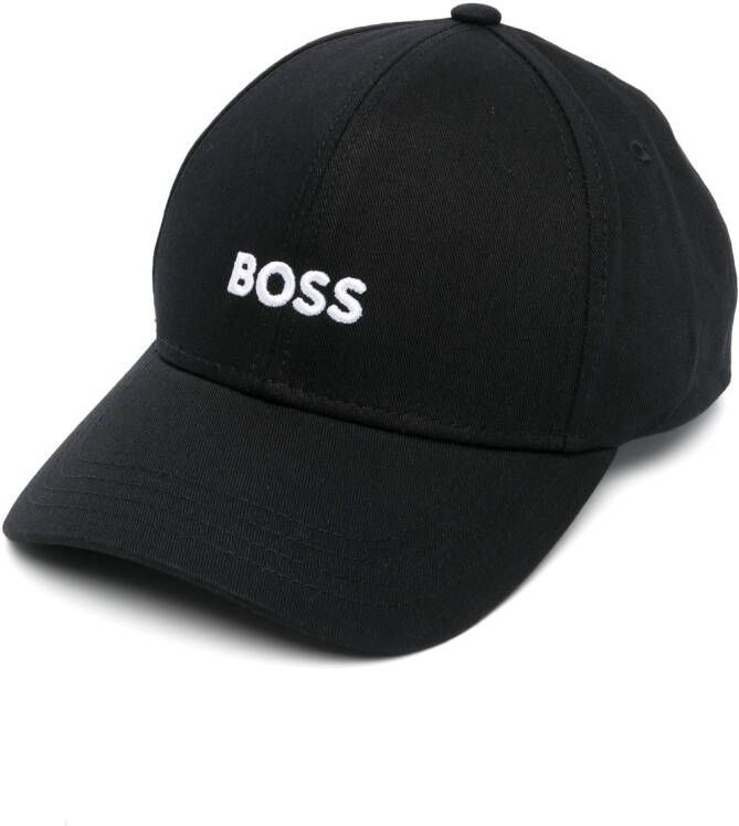 BOSS Pet met geborduurd logo Zwart