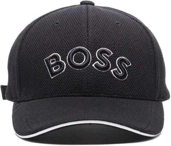 BOSS Pet met geborduurd logo Zwart