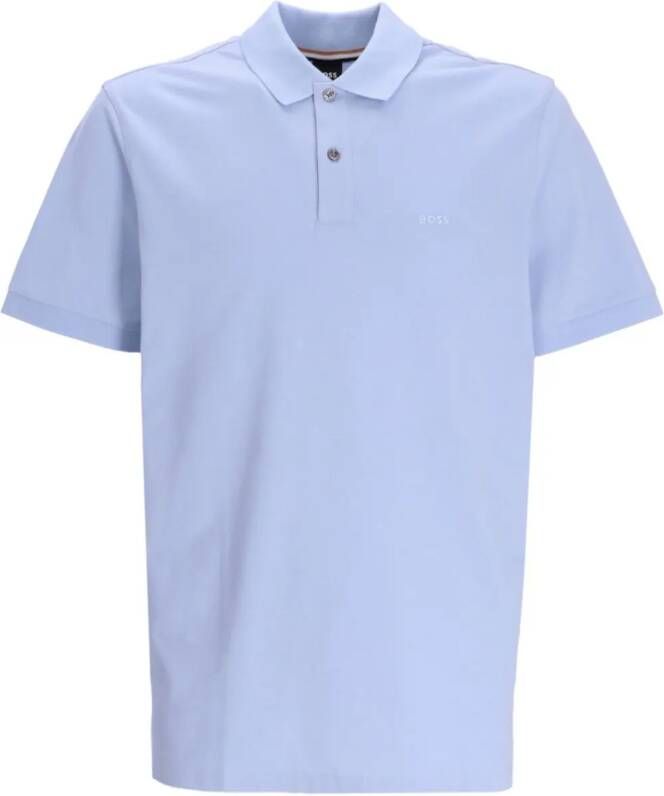 BOSS Poloshirt met geborduurd logo Blauw