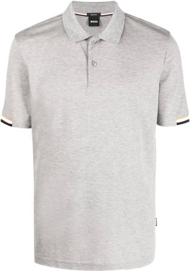 BOSS Poloshirt met korte mouwen Grijs