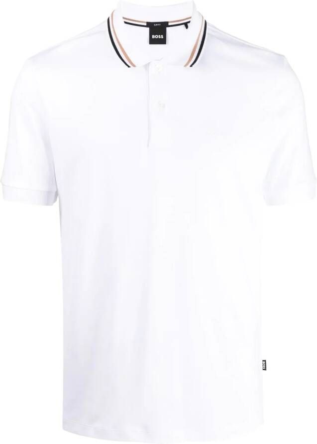 BOSS Poloshirt met korte mouwen Wit