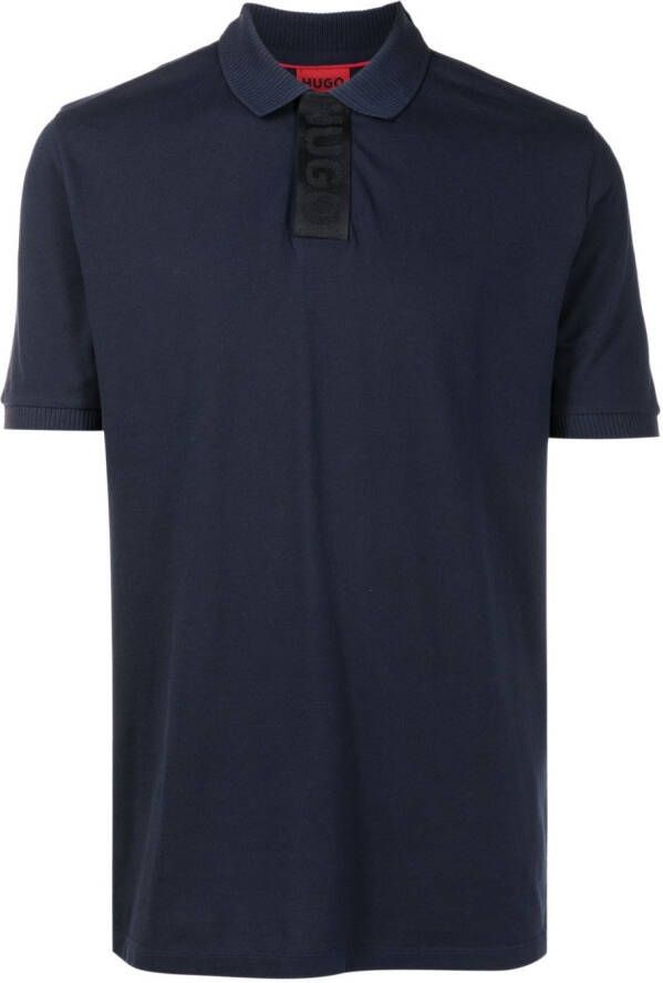 BOSS Poloshirt met logoprint Blauw