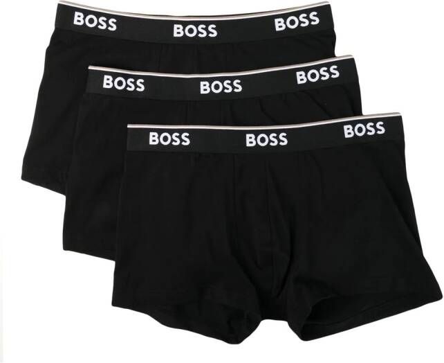 BOSS Set van drie boxershorts Zwart