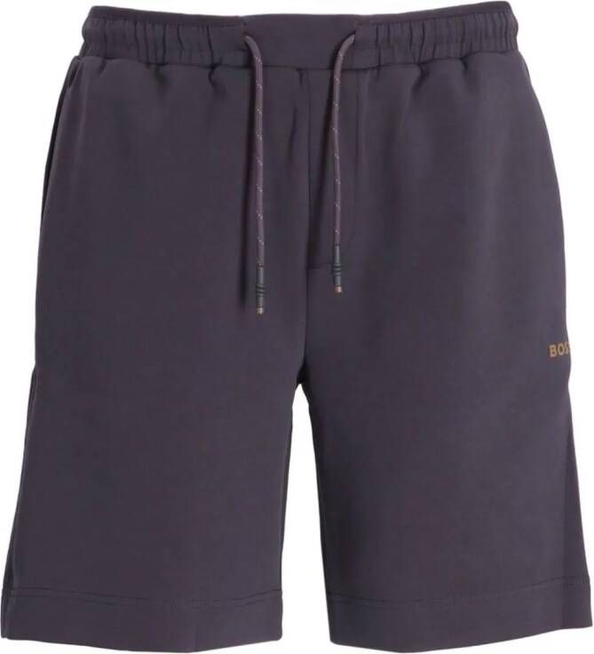 BOSS Shorts met geborduurd logo Grijs