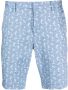 BOSS Shorts met palmboomprint Blauw - Thumbnail 1