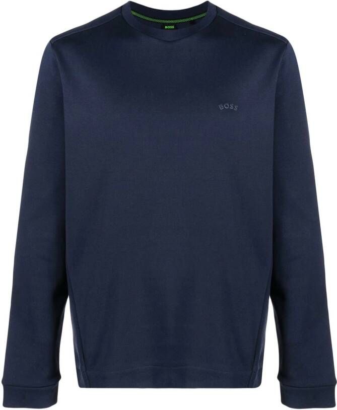 BOSS Sweater met logoprint 410 NAVY