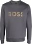 BOSS Sweater met logoprint Grijs - Thumbnail 1