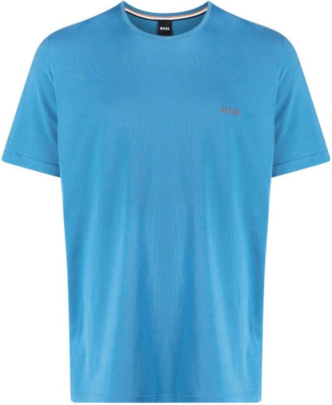 BOSS T-shirt met geborduurd logo Blauw