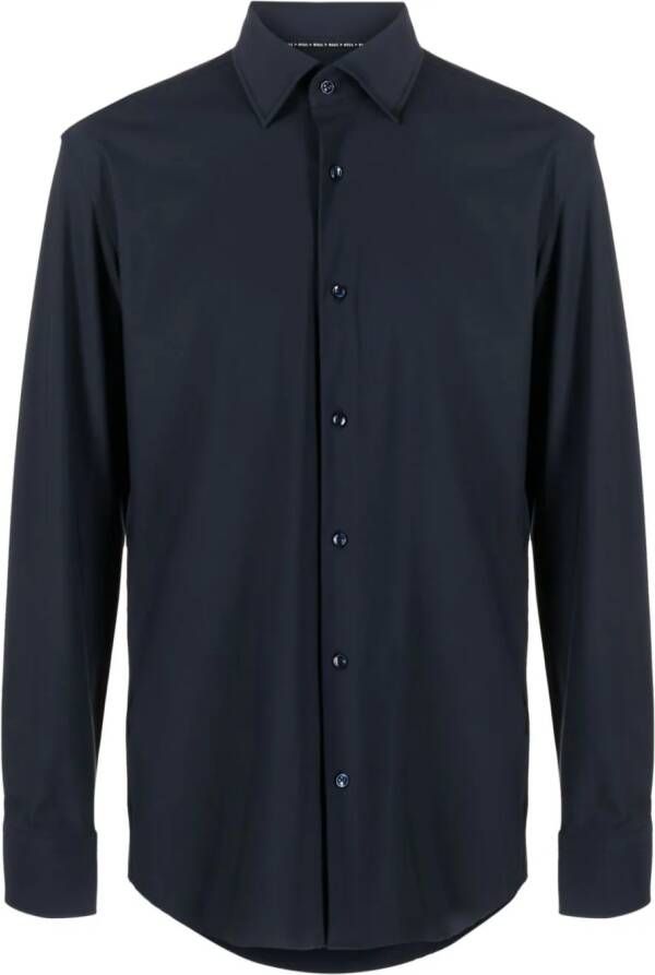 BOSS T-shirt met lange mouwen Blauw