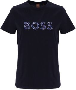 BOSS T-shirt met logo Zwart