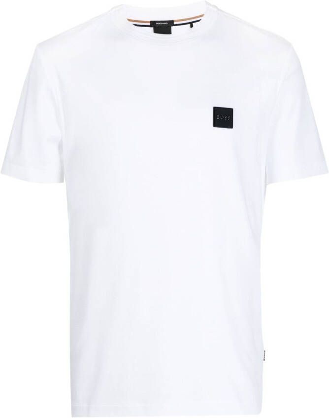 BOSS T-shirt met logopatch Wit