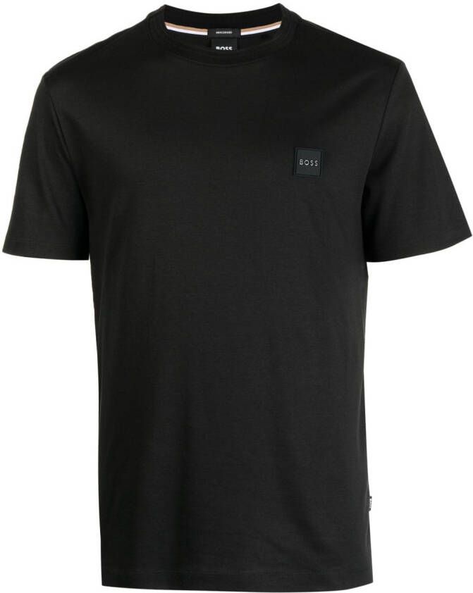 BOSS T-shirt met logopatch Zwart