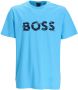 BOSS T-shirt met logoprint Blauw - Thumbnail 1