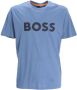 BOSS T-shirt met logoprint Blauw - Thumbnail 1