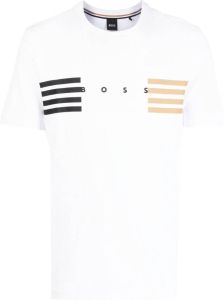 BOSS T-shirt met logoprint Wit