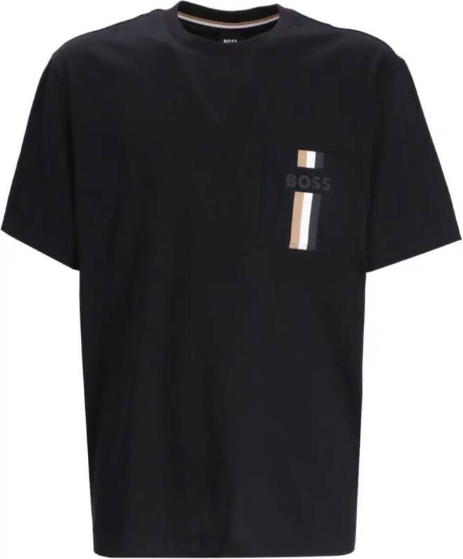 BOSS T-shirt met logoprint Zwart