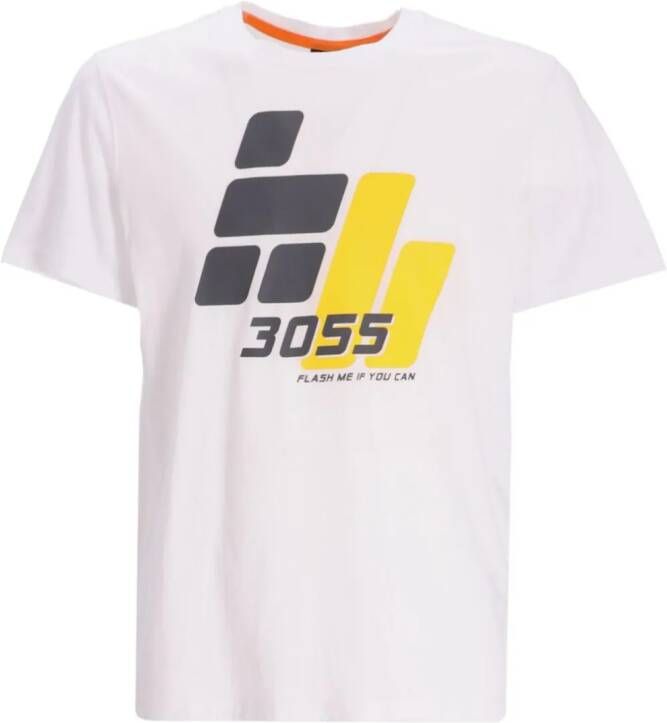 BOSS T-shirt met print Wit