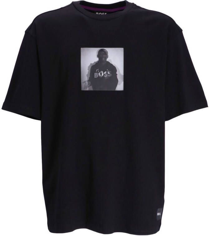 BOSS T-shirt met print Zwart