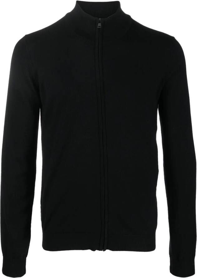 HUGO Trui met rits Zwart