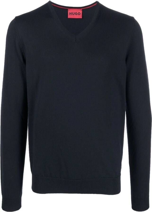 HUGO Trui met V-hals Blauw