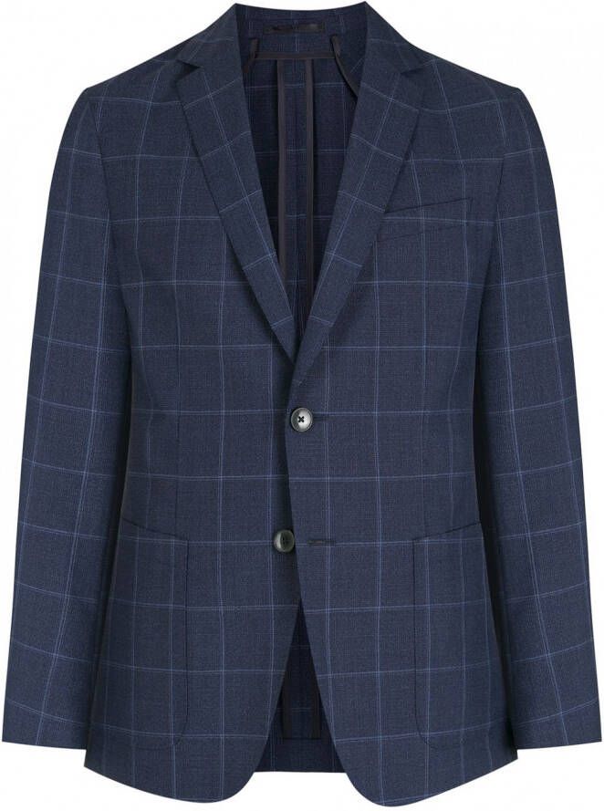 BOSS Wollen blazer Blauw