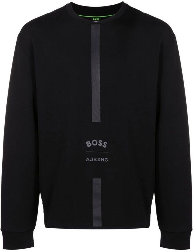 BOSS x AJBANG sweater met reflecterend detail Zwart