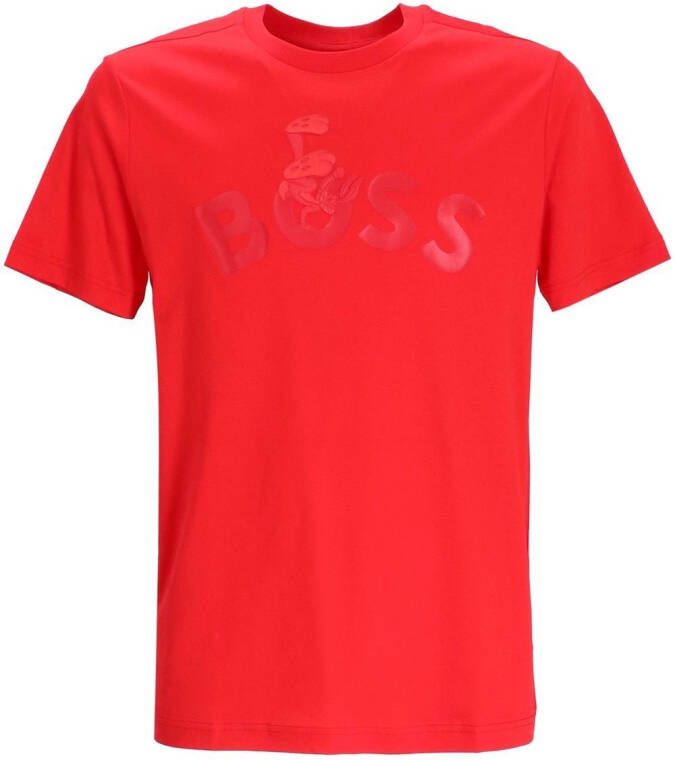 BOSS x Looney Tunes T-shirt met logoprint Rood
