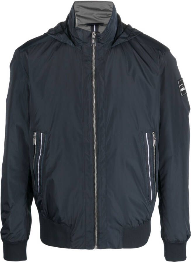 BOSS x Porsche jack met verborgen capuchon Blauw