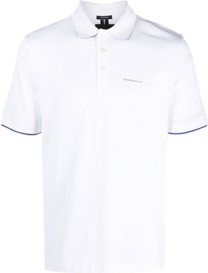 BOSS x Porsche poloshirt met logoprint Wit