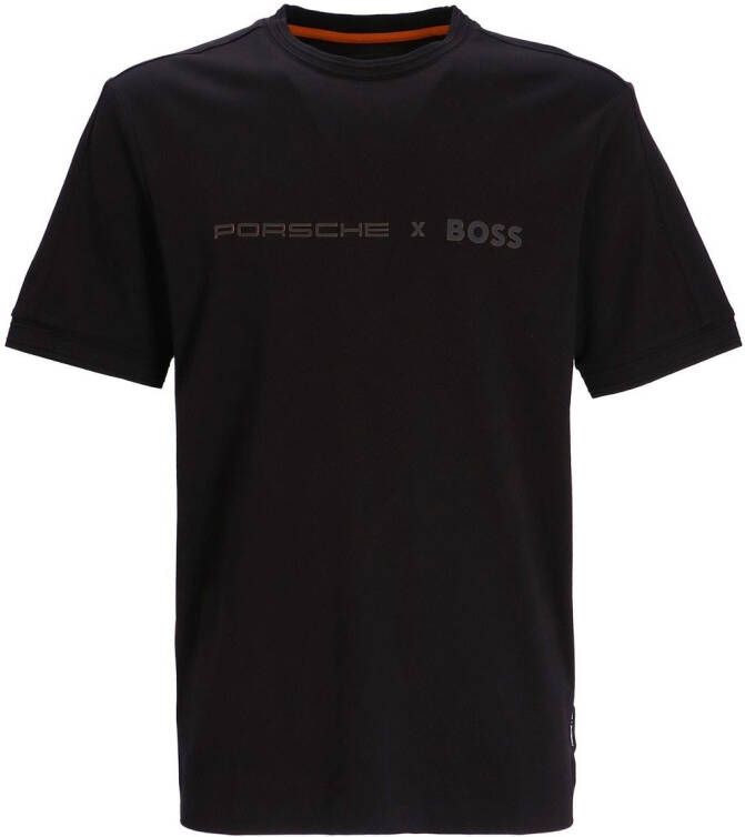 BOSS x Porsche T-shirt met print Zwart