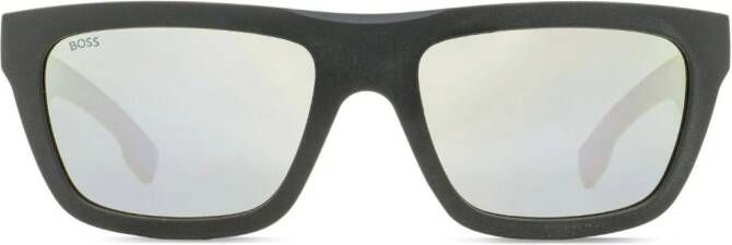 BOSS Zonnebril met vierkant montuur Zwart