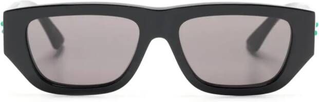 Bottega Veneta Eyewear Bolt zonnebril met rechthoekig montuur Zwart