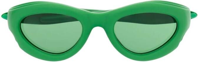 Bottega Veneta Eyewear Bombe zonnebril met rond montuur Groen