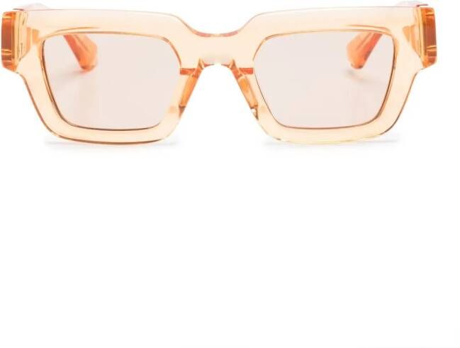 Bottega Veneta Eyewear Hinge zonnebril met vierkant montuur Oranje