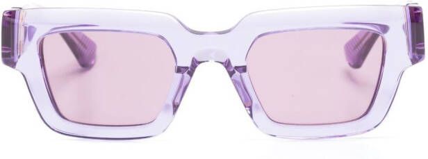 Bottega Veneta Eyewear Hinge zonnebril met vierkant montuur Paars