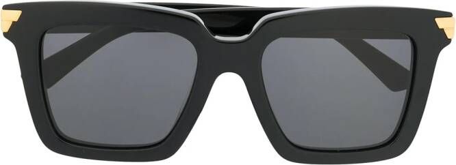 Bottega Veneta Eyewear Zonnebril met oversized montuur Zwart