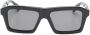 Bottega Veneta Eyewear Zonnebril met rechthoekig montuur Zwart - Thumbnail 1