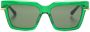 Bottega Veneta Eyewear Zonnebril met vierkant montuur Groen - Thumbnail 1