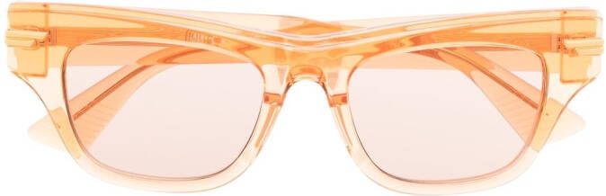 Bottega Veneta Eyewear Zonnebril met vierkant montuur Oranje