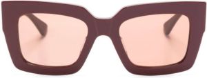 Bottega Veneta Eyewear Zonnebril met vierkant montuur Rood