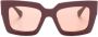 Bottega Veneta Eyewear Zonnebril met vierkant montuur Rood - Thumbnail 1