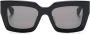 Bottega Veneta Eyewear Zonnebril met vierkant montuur Zwart - Thumbnail 1