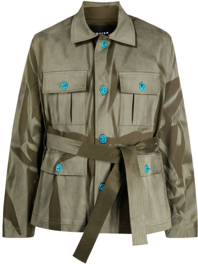 Botter Jack met abstracte print Groen