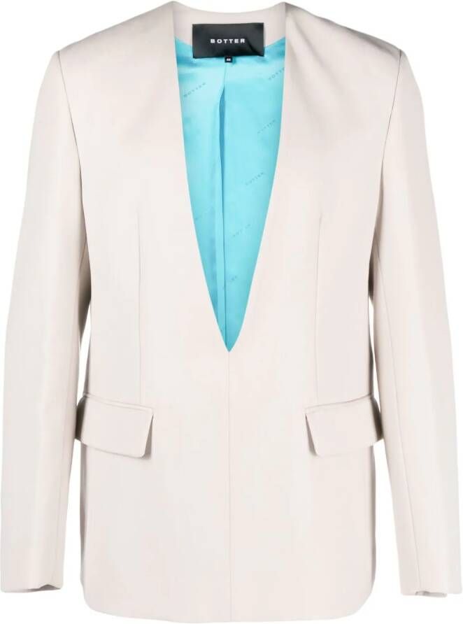 Botter Blazer met diepe V-hals Beige